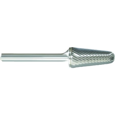 Morse Carbide Burr, Series 5970, Radius, 18 Head Dia, 12 Length of Cut, 3 Overall Length, Taper Radi 59957